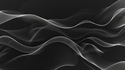 Obraz premium White vector line art on a black background.