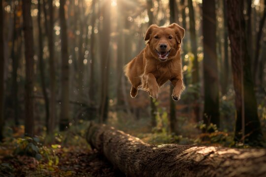 Serene Golden Retriever Basking in Sunlit Bliss on Summer Day - Generative AI. Beautiful simple AI generated image in 4K, unique.