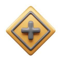 Traffic Sign And Symbol 3D Icon or Road sign 3d icon