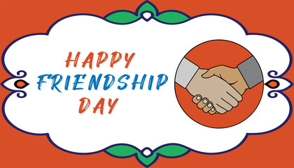 A poster with a picture of a friendship day. International Friendship Day. Friendship Day Greeting Card Poster EPS. Friendship Day cover photo. Friendship. Editable Poster Design. 