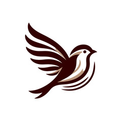 flat vector logo of sparrow