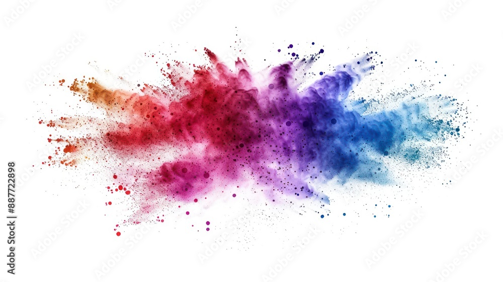 Wall mural abstract colorful explosion of powder