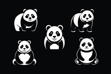 Panda Silhouette Vector illustration
