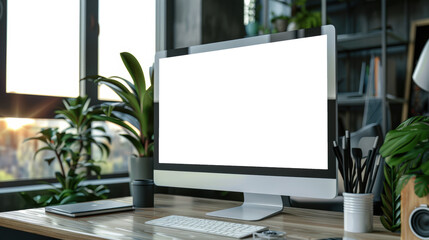 Fototapeta premium PNG image of Blank Computer Monitor Screen
