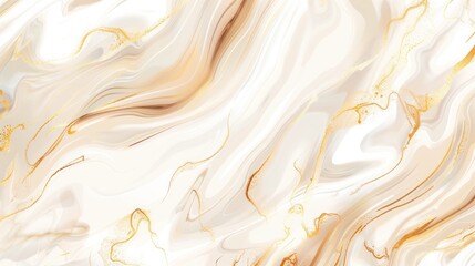 Abstract Swirling Marble Background with Golden Accents