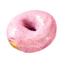 Pink donuts  png, food element, transparent background