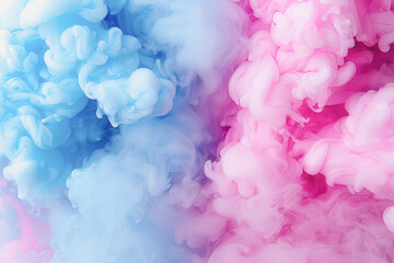 Fototapeta premium Abstract clouds of swirling pink, purple, and blue, ethereal and dreamlike atmosphere, intricate textures