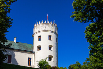 Obraz premium Royal Casimir castle in old town of Przemysl city, Poland. It is the main landmark of the city and popular tourist destination 