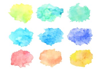 水彩　にじみ　染み　カラー　セット