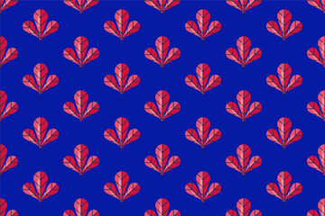 Flat leaf seamless pattern background