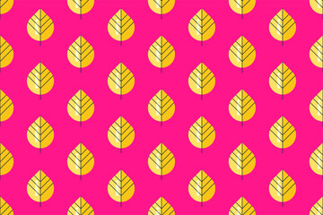 Flat leaf seamless pattern background