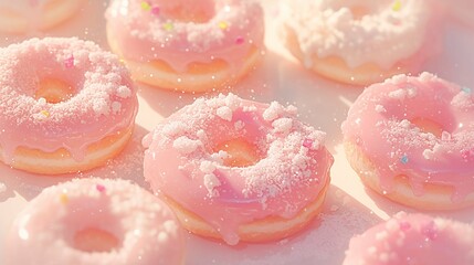 砂糖がたっぷりかかったドーナツ