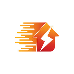 Home Fast logo design template