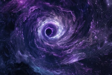 A spiral galaxy with purple and blue hues floating in space, A cosmic spiral galaxy spinning in the void of space, Awesome spiral galaxy many light years far from the Earth, AI generated