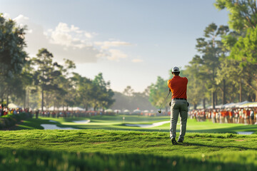 Fototapeta premium a golf player at a golf tournament
