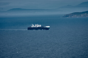 Large Ship Anchored Off the Cies Islands, Vigo