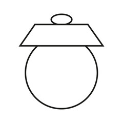 Lantern icon vector. Lamp illustration sign. Flashlight symbol. Arabian lamp logo.