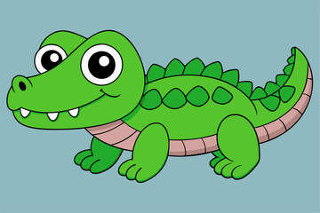 Adorable Alligator Vector Graphic For Web And Print , Premium Alligator Illustration For All Creative Projects. This premium Alligator illustration design perfect for print materials.
