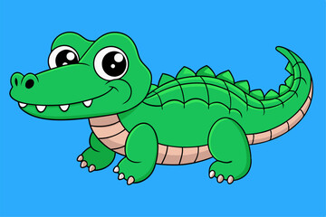 Adorable Alligator Vector Graphic For Web And Print , Premium Alligator Illustration For All Creative Projects. This premium Alligator illustration design perfect for print materials.