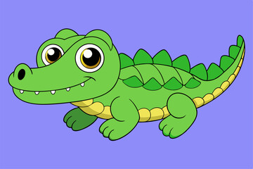 Adorable Alligator Vector Graphic For Web And Print , Premium Alligator Illustration For All Creative Projects. This premium Alligator illustration design perfect for print materials.