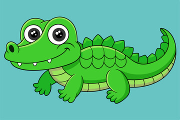 Fototapeta premium Adorable Alligator Vector Graphic For Web And Print , Premium Alligator Illustration For All Creative Projects. This premium Alligator illustration design perfect for print materials.