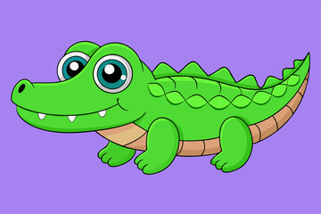 Naklejka premium Adorable Alligator Vector Graphic For Web And Print , Premium Alligator Illustration For All Creative Projects. This premium Alligator illustration design perfect for print materials.