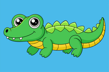 Adorable Alligator Vector Graphic For Web And Print , Premium Alligator Illustration For All Creative Projects. This premium Alligator illustration design perfect for print materials.