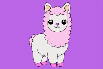 Adorable Alpaca Vector Graphic For Web And Print , Premium Alpaca Illustration For All Creative Projects. This premium Alpaca illustration design perfect for print materials