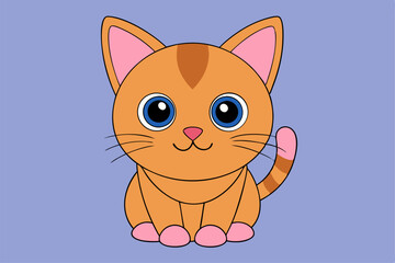 Adorable Cat Vector Graphic for Web and Print | Premium Cat Illustration for All Creative Projects.
