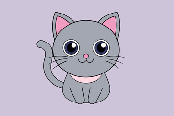 Adorable Cat Vector Graphic for Web and Print | Premium Cat Illustration for All Creative Projects.