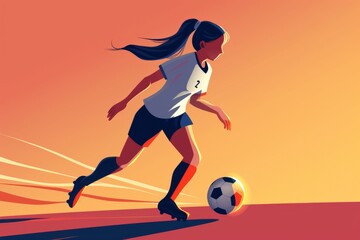 Obraz premium Sportive woman working out on the hill by the sea - squatting on the spot. Beautiful simple AI generated image in 4K, unique.