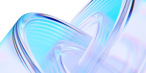 Abstract colorful shape, 3d render