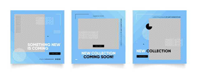 Social media template banner blog fashion sale promotion. fully editable instagram and facebook square post frame puzzle organic sale poster. brown green vector background