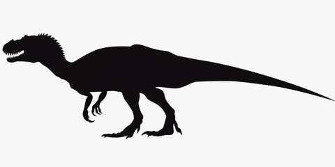 silhouette of dinosaur on a white background