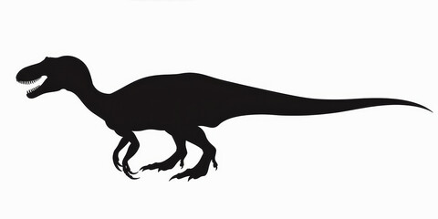 silhouette of dinosaur on a white background