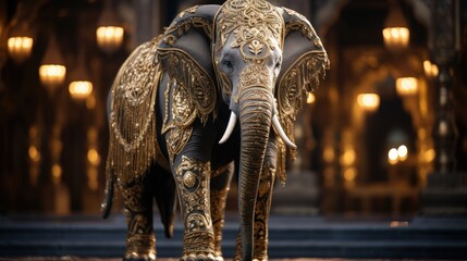 Fototapeta premium Handcrafted indian elephant 