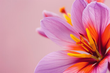 Fototapeta premium Close-up of a saffron flower with vibrant color