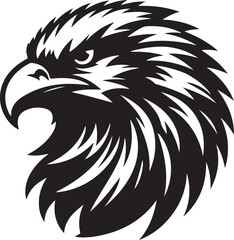 Eagle head silhouette vector illustration