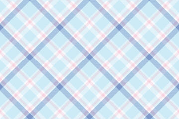 Tartan plaid background, diagonal check seamless pattern. Vector fabric texture for textile print, wrapping paper, gift card, wallpaper.