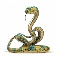 Cobra Retro animal fashion cartoon isolated whitebackground