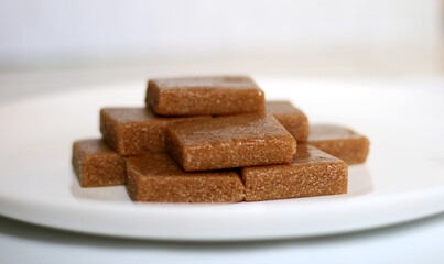 Krasikan, a traditional cake from Central Java. Made from glutinous rice flour, coconut milk, brown sugar.