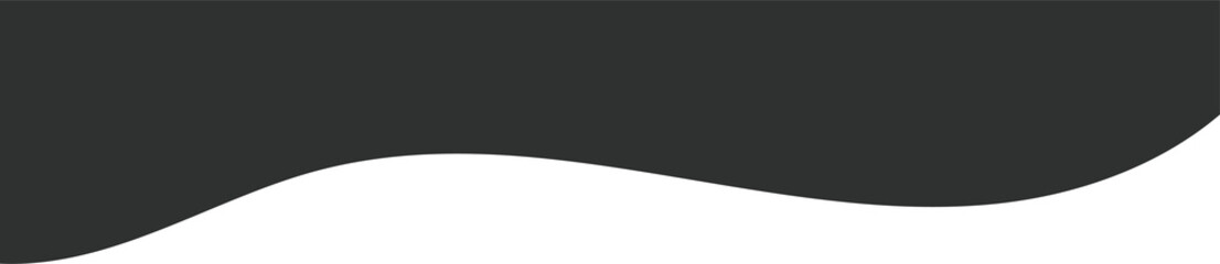 Header shape for website and border for banner. Abstract design element for template. Curve divider for bottom section and separator. Simple graphic form for background of presentation.