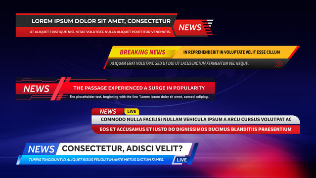 Dynamic and Stylish News Lower Thirds Pack