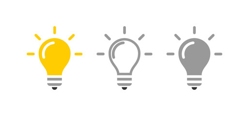 Light bulb icon set vector  illustration.