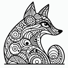 abstract fox illustration