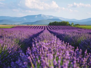 Lavender field in the summer