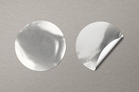 Transparent sticker png mockups, round shape design