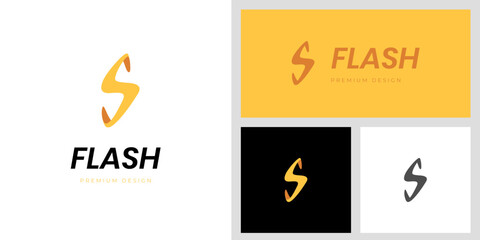 letter S lightning logo icon design. abstract letters for electric graphic symbol