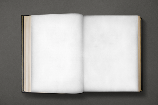 Antique book png mockup, transparent pages
