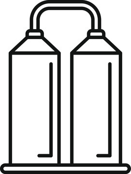 recommend clip art: Black line icon of a grain silo, illustrating the storage of harvested crops like wheat, corn, or barley